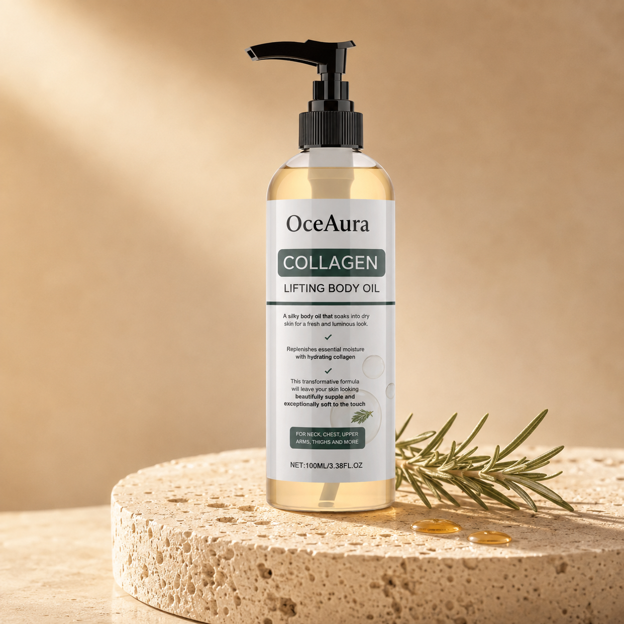 Aceite Corporal Reafirmante con Colágeno