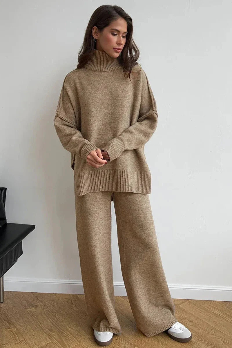 Rosalie| Knitted Turtleneck & Trouser Set