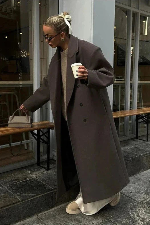 Gracie | Casual long double breasted coat