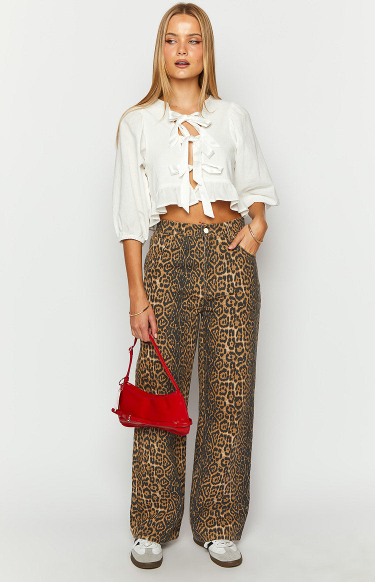 Isadora- Leopard Print Straight Fit Jeans